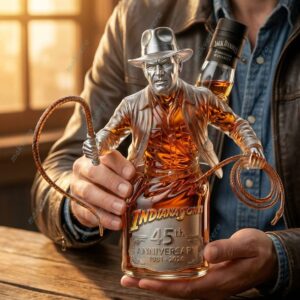 Indiana Jones 45th Anniversary 1981-2026 Whiskey Bottle