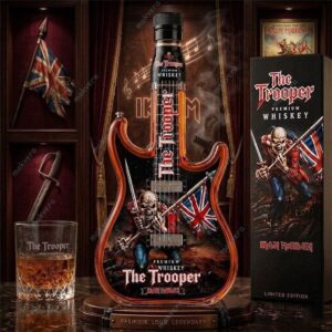 Iron Maidens The Trooper Guitar 2026 Whiskey Bottle