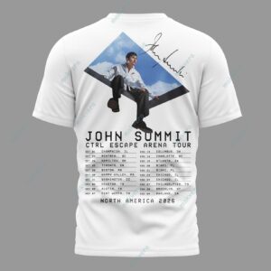 John Summit Ctrl Escape Arena Tour 2026 3D Shirt 3