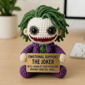 Joker Emotional Support Crochet Doll 3