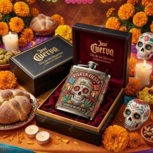 Jose Cuervo Day Of The Dead Spirits Never Die Hip Flask