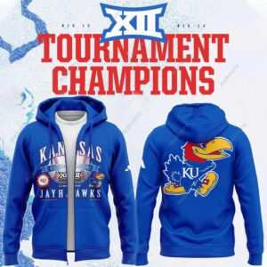 Kansas Jayhawks Blue 2026 Big 12 Baseball Tournament Champions Shirt 3
