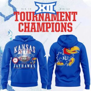 Kansas Jayhawks Blue 2026 Big 12 Baseball Tournament Champions Shirt 4