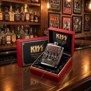 Kiss 53rd Anniversary Commemorative 1973-2026 Hip Flask 2