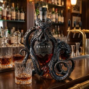 Kraken Black Spiced Rum Sculpted Octopus Collector's Whiskey Bottle 2