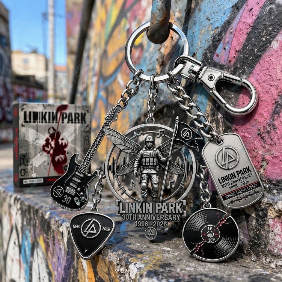 Linkin Park 30Th Anniversary 1996-2026 Keychain Linkin Park 30Th Anniversary 1996-2026 Keychain