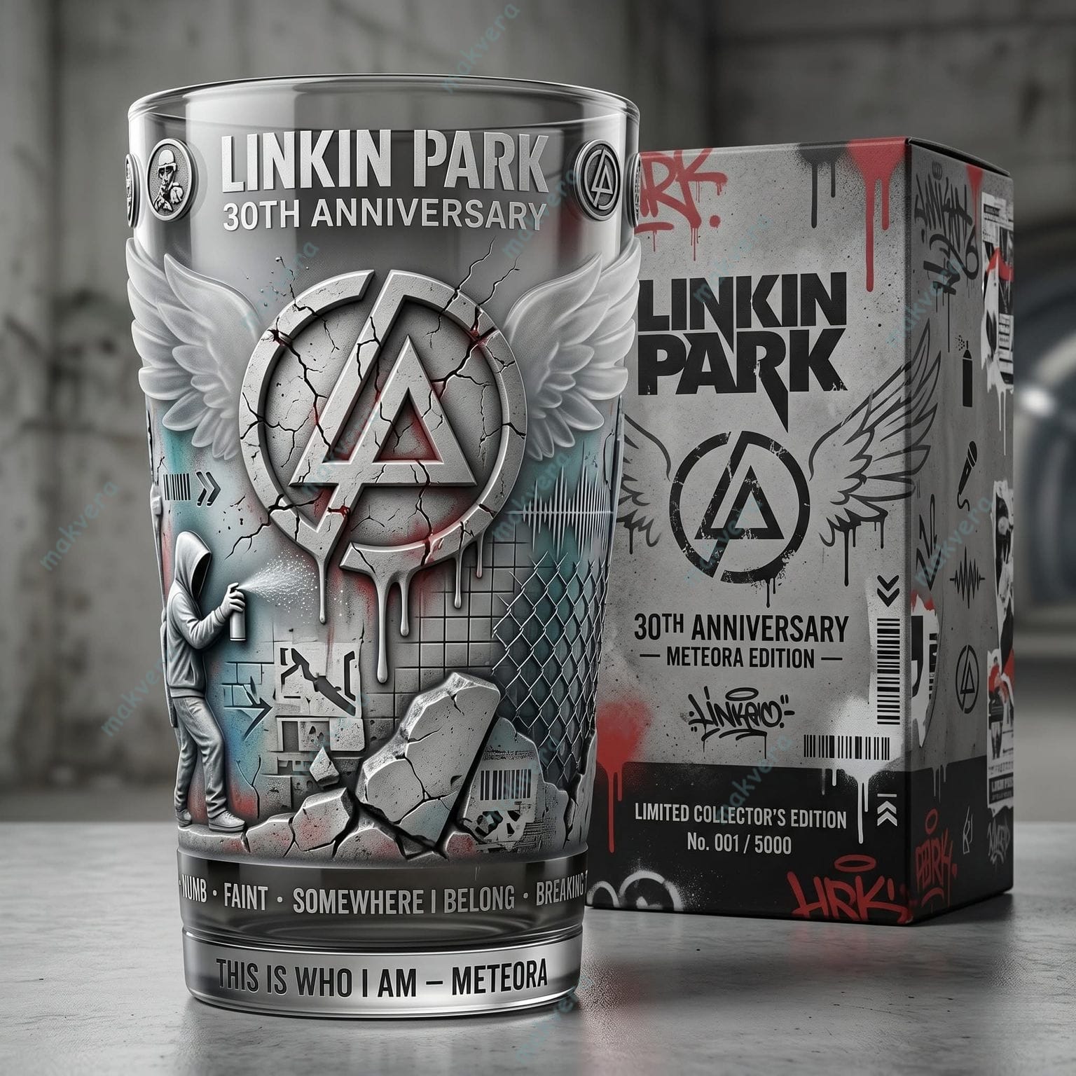 Linkin Park 30Th Anniversary Beer Glass 2 Linkin Park 30Th Anniversary Beer Glass 2