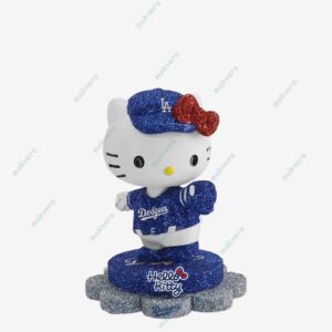 Los Angeles Dodgers Hello Kitty Glitter Mini Bobblehead 3