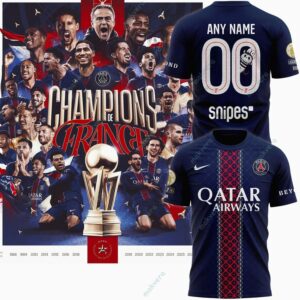 Maillot Domicile PSG Nike Champions de France 202526 Custom Shirt