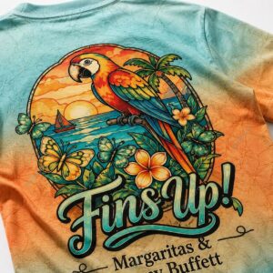 Margaritas Jimmy Buffett Tropical Parrot Vibes 3D Shirt 3