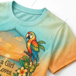 Margaritas Jimmy Buffett Tropical Parrot Vibes 3D Shirt 5