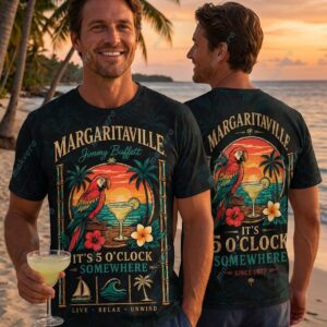 Margaritaville Jimmy Buffett Tropical Island Escape 3D Shirt 2