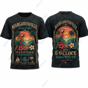 Margaritaville Jimmy Buffett Tropical Island Escape 3D Shirt 3