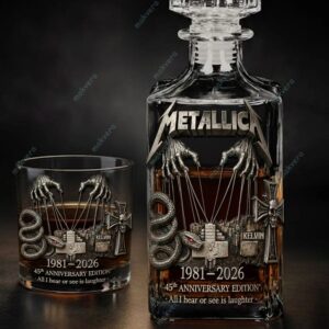 Metallica 45Th Anniversary Edition Whiskey Decanter Set
