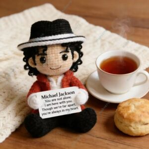 Michael Jackson Emotional Support Crochet Doll 2