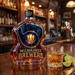 Milwaukee Brewers Baseball Whiskey Bottle 2