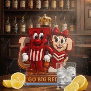 Nebraska Cornhuskers Herbie Husker Lil Red Whiskey Decanter
