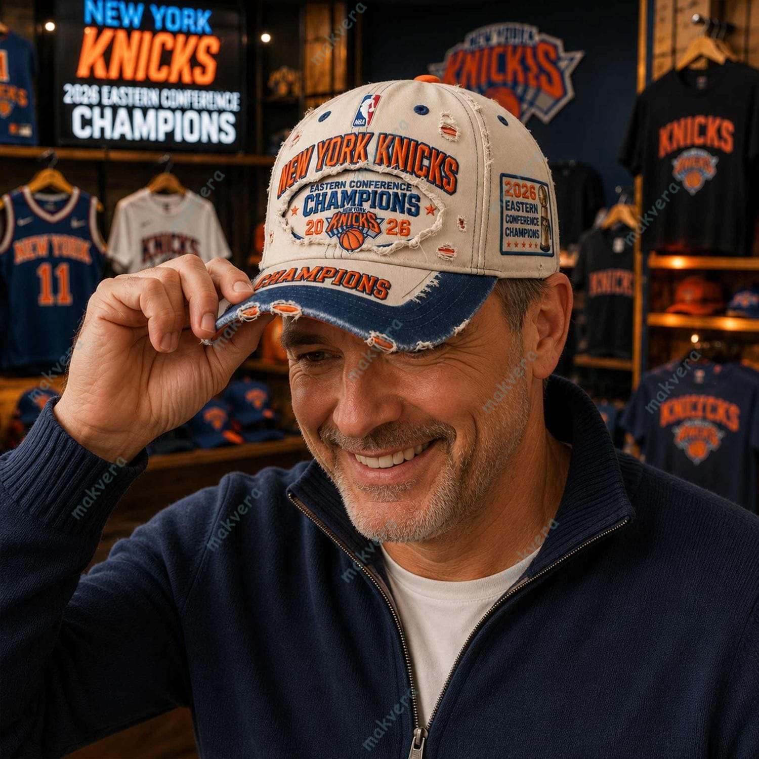 New York Knicks Eastern Conference Champions 2025 CAP 2 New York Knicks Eastern Conference Champions 2025 CAP 2