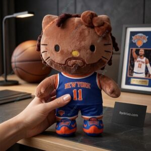 New York Knicks Jalen Brunson Hello Kitty Plush Doll 3