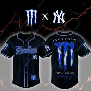 New York Yankees x Monster Style Custom Baseball Jersey 4