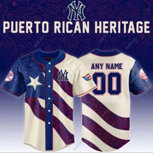 New York Yankees x Puerto Rico 2026 Custom Baseball Jersey 2