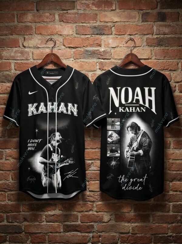 Noah Kahan Tour 2026 The Great Divide Baseball Jersey 2