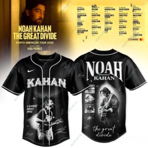 Noah Kahan Tour 2026 The Great Divide Baseball Jersey 2 Noah Kahan Tour 2026 The Great Divide Baseball Jersey 3