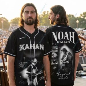 Noah Kahan Tour 2026 The Great Divide Baseball Jersey