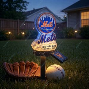 NY Mets 2026 MLB All Star Solar Garden Light 2