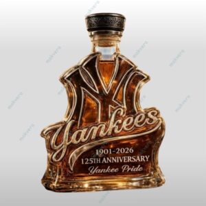 NY Yankees 125Th Anniversary 1901-2026 Whiskey Bottle 2