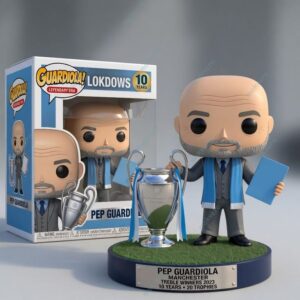 Pep Guardiola Manchester City Treble Winners 2023 Pop Figure