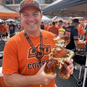 Pistol Pete Oklahoma State Cowboys Whiskey Bottle 2