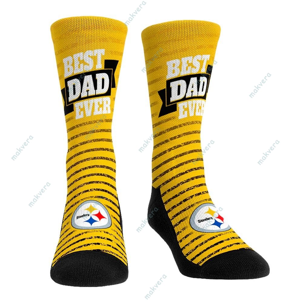 Pittsburgh Steelers Best Dad Ever Socks 3 Pittsburgh Steelers Best Dad Ever Socks 3