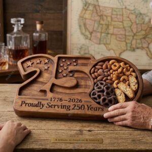 Proudly Serving 250 Years Wooden Charcuterie Board 2