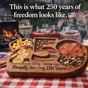 Proudly Serving 250 Years Wooden Charcuterie Board 3