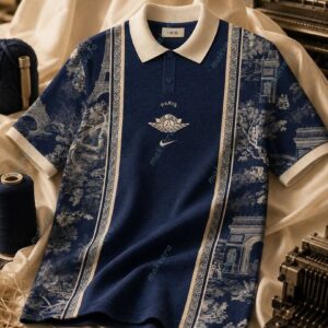 PSG x Nike x Dior Special Polo Shirt 1 PSG x Nike x Dior Special Polo Shirt 2