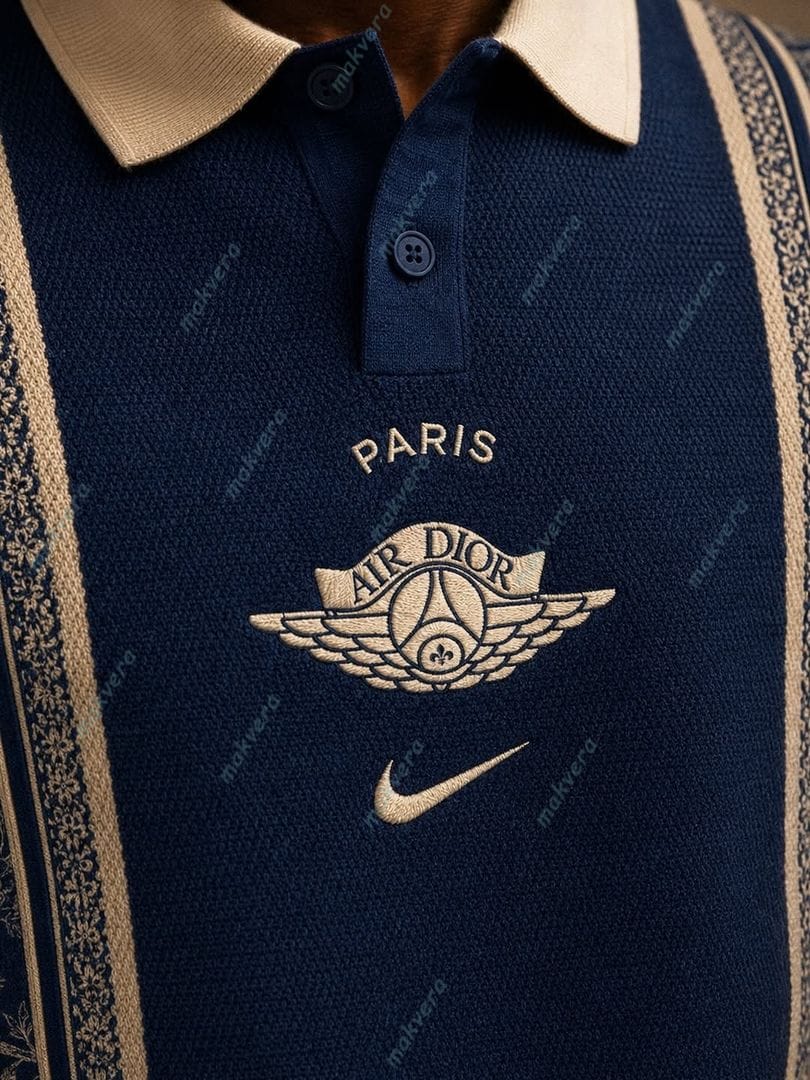 PSG x Nike x Dior Special Polo Shirt 4 PSG x Nike x Dior Special Polo Shirt 4