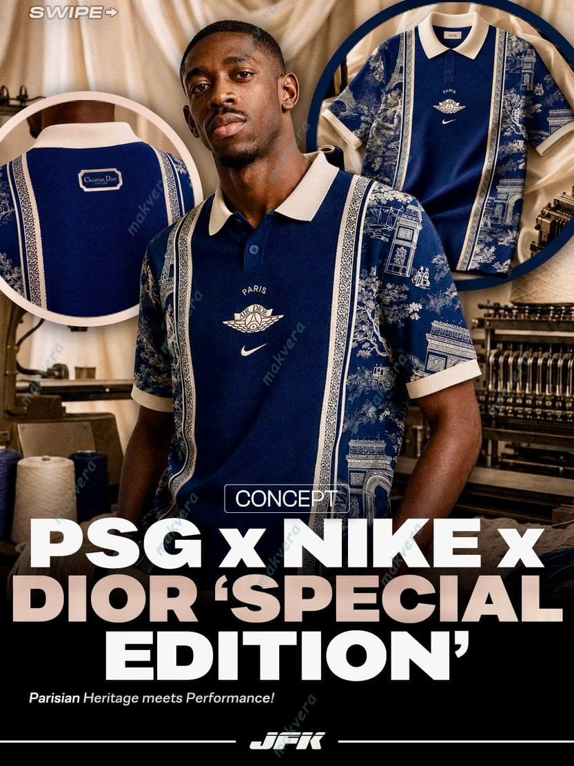 PSG x Nike x Dior Special Polo Shirt PSG x Nike x Dior Special Polo Shirt