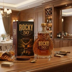 Rocky 50th Anniversary 1976-2026 Whiskey Bottle 2