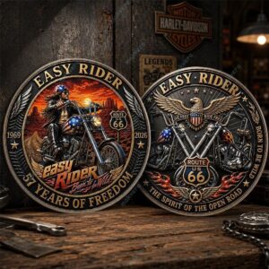 Route 66 Easy Rider 57 Years Of Freedom Coin