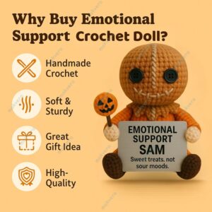 Sam Emotional Support Crochet Doll 4