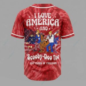 Scooby Doo 250 Years Of Freedom Baseball Jersey 3