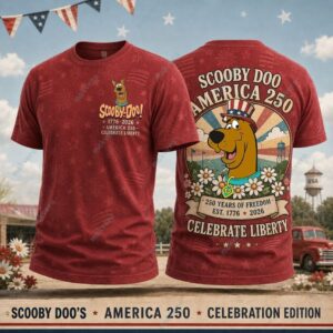 Scooby Doo America 250 Years Of Freedom 3D Shirt 3