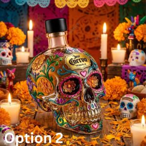 Skull Jose Cuervo Day of the Dead Tequila Whiskey Bottle 2