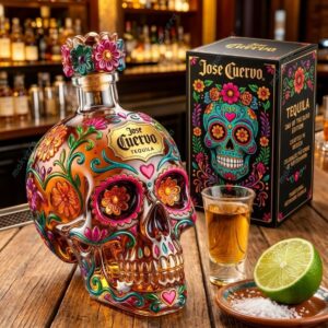 Skull Jose Cuervo Day of the Dead Tequila Whiskey Bottle 3
