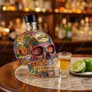 Skull Jose Cuervo Day of the Dead Tequila Whiskey Bottle 4