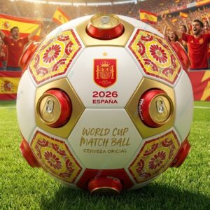 Spain World Cup 2026 Match Ball Beer Cooler 2