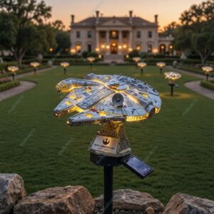 Star Wars 50th Anniversary Millennium Falcon Solar Garden Light