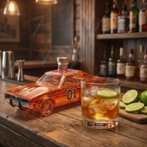 The Dukes Of Hazzard 47th Anniversary General Lee 1979-2027 Whiskey Decanter