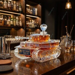 Tiger I Tank-shaped Custom Whiskey Bottle